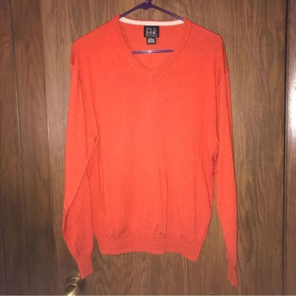 Jos A Bank Men’s 100% Italian Merino Wool Sweater V-Neck Pullover - Picture 2 of 6